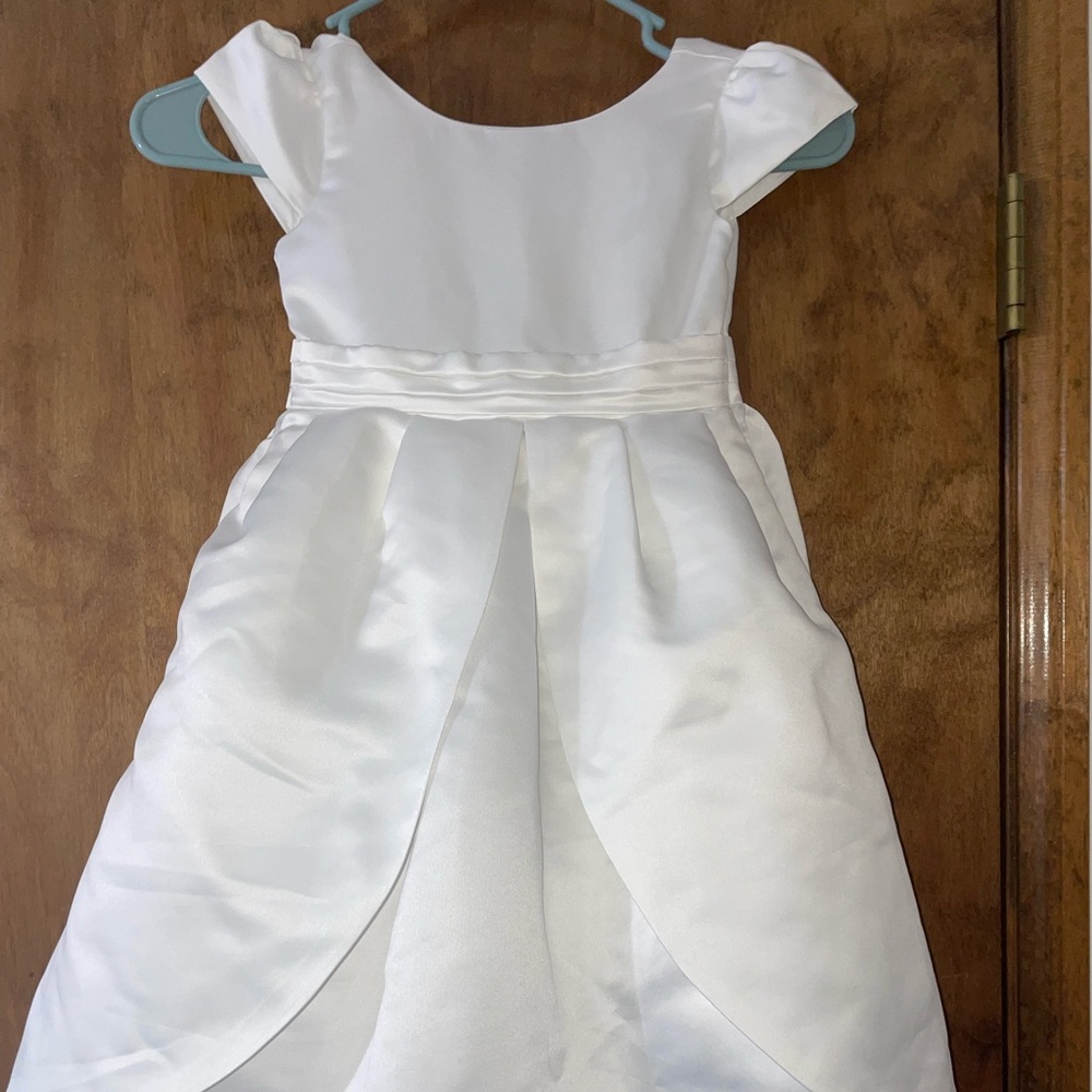 White formal toddler girls dress 4T